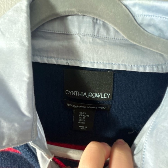 Cynthia Rowley Navy and Red Striped Dress - Picture 3 of 4